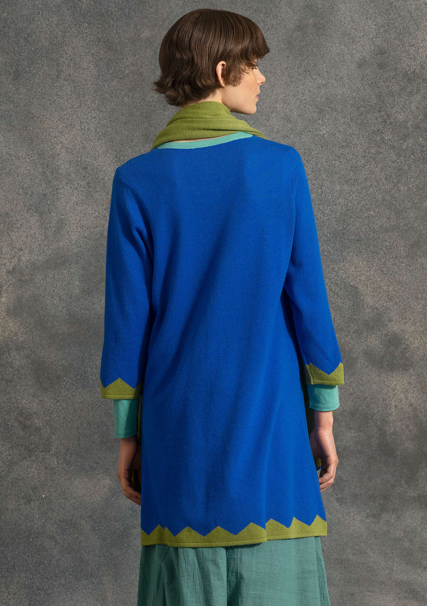 Wool/cashmere tunic klein blue
