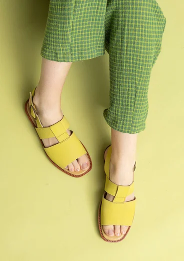 Sandales en nubuck - vert lime