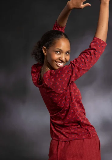 “Sigrid” organic cotton/lyocell top - agate red