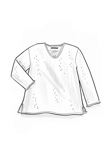 Wool/cotton/alpaca sweater - light grapefruit/melange