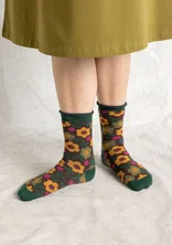 Chaussettes "Bodil" en coton biologique - mûrier noir