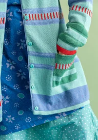 Gilet "Dagmar" en coton recyclé et biologique - ruisseau de prairie/rayé