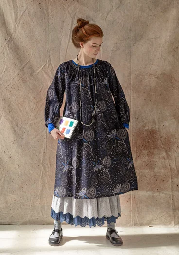 Robe "Krita" en tissu de coton biologique - noir