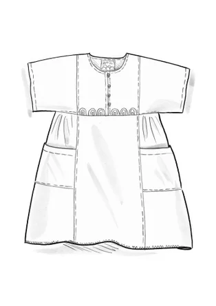 “Reflexions” woven organic cotton dress - malachite