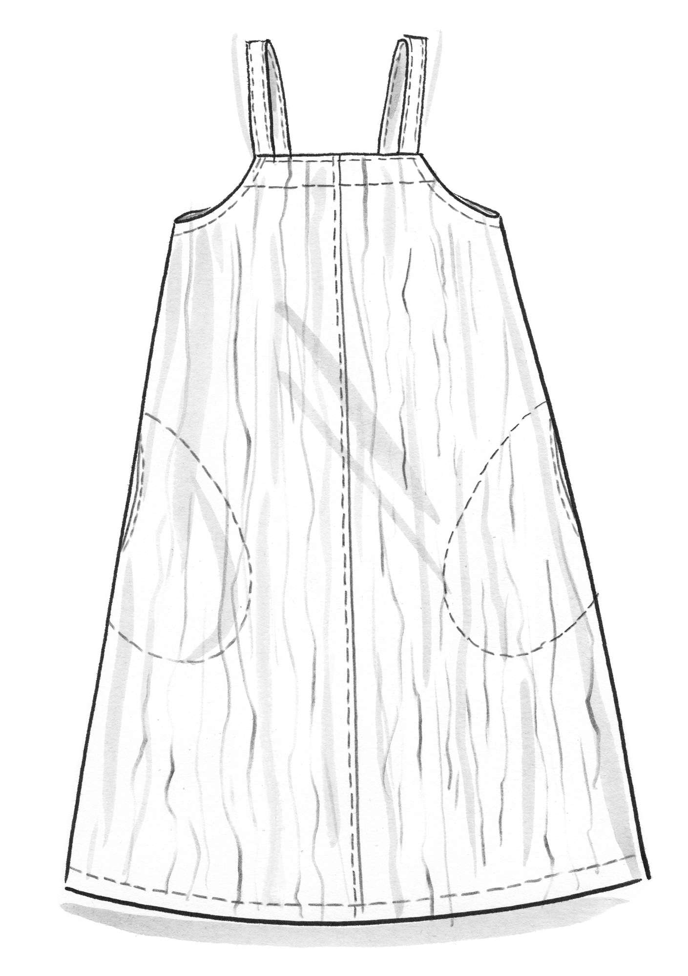 Vevd kjole i økologisk bomull