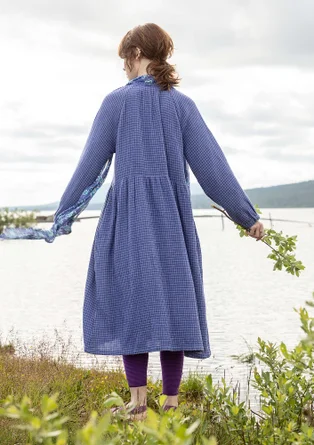 “Ottilia” woven organic cotton dress - bluebell