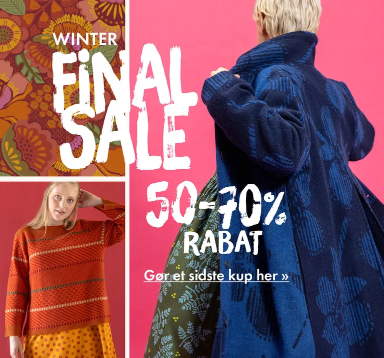 En collage med tøj og mønstre fra Gudrun Sjödén. 