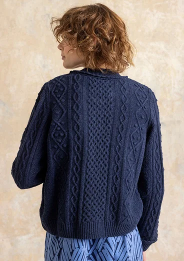Gilet "Eternity" en maille de laine d'agneau mélangée - indigo