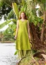 “Shikara” organic cotton/modal jersey-fabric dress (asparagus XL)