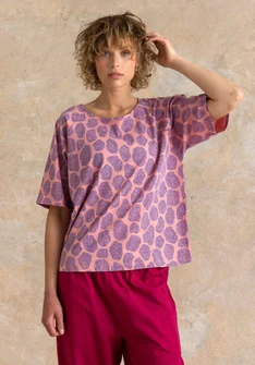 “Himla” organic cotton jersey top - cherry blossom/patterned