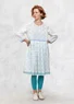Robe tissée à motif "Signe" en coton bio (blanc cassé XXL)
