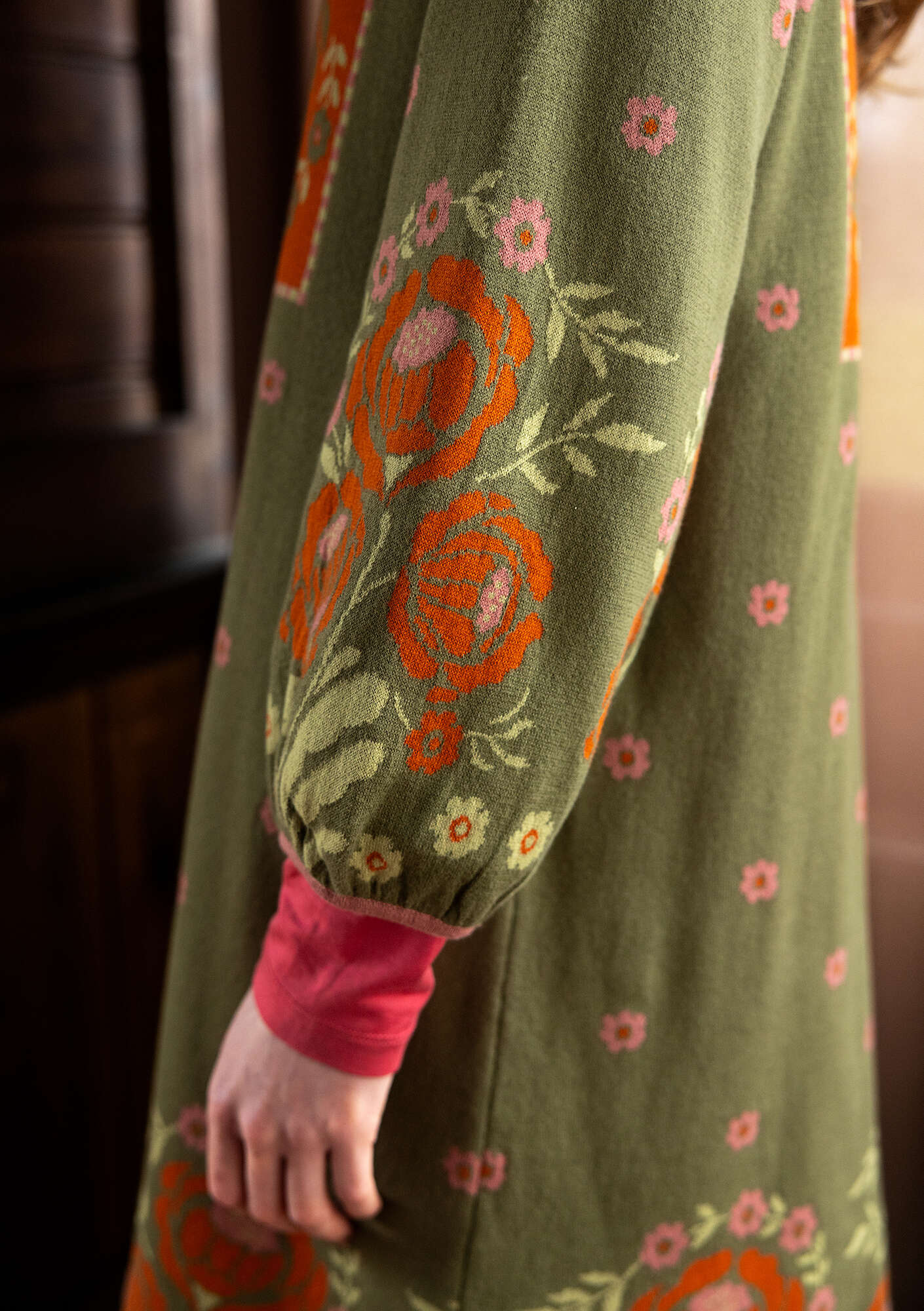 Stine” organic/recycled cotton knit fabric dress