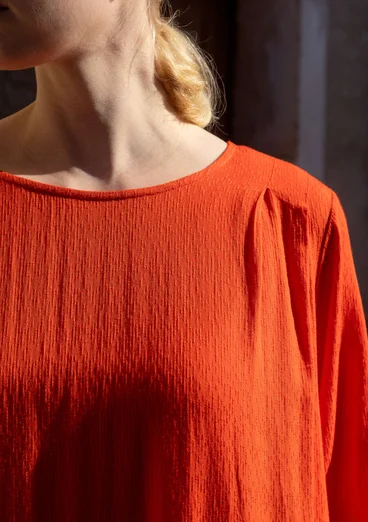Webkleid „Flora Flow“ aus Viskose - feuerlilie