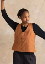 Webweste „Esme“ aus Bio-Baumwolle/Leinen - eichel