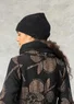 Bonnet en alpaga mélangé (noir Taille unique)