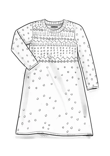 Striktunika "Elsie" i økologisk/genanvendt bomuld - sort