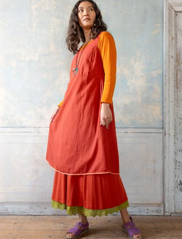 “Shimla” woven dress in organic cotton/linen - koppar0SL0mnstrad
