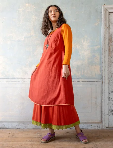 Vevd kjole «Shimla» i økologisk bomull / lin - koppar0SL0mnstrad