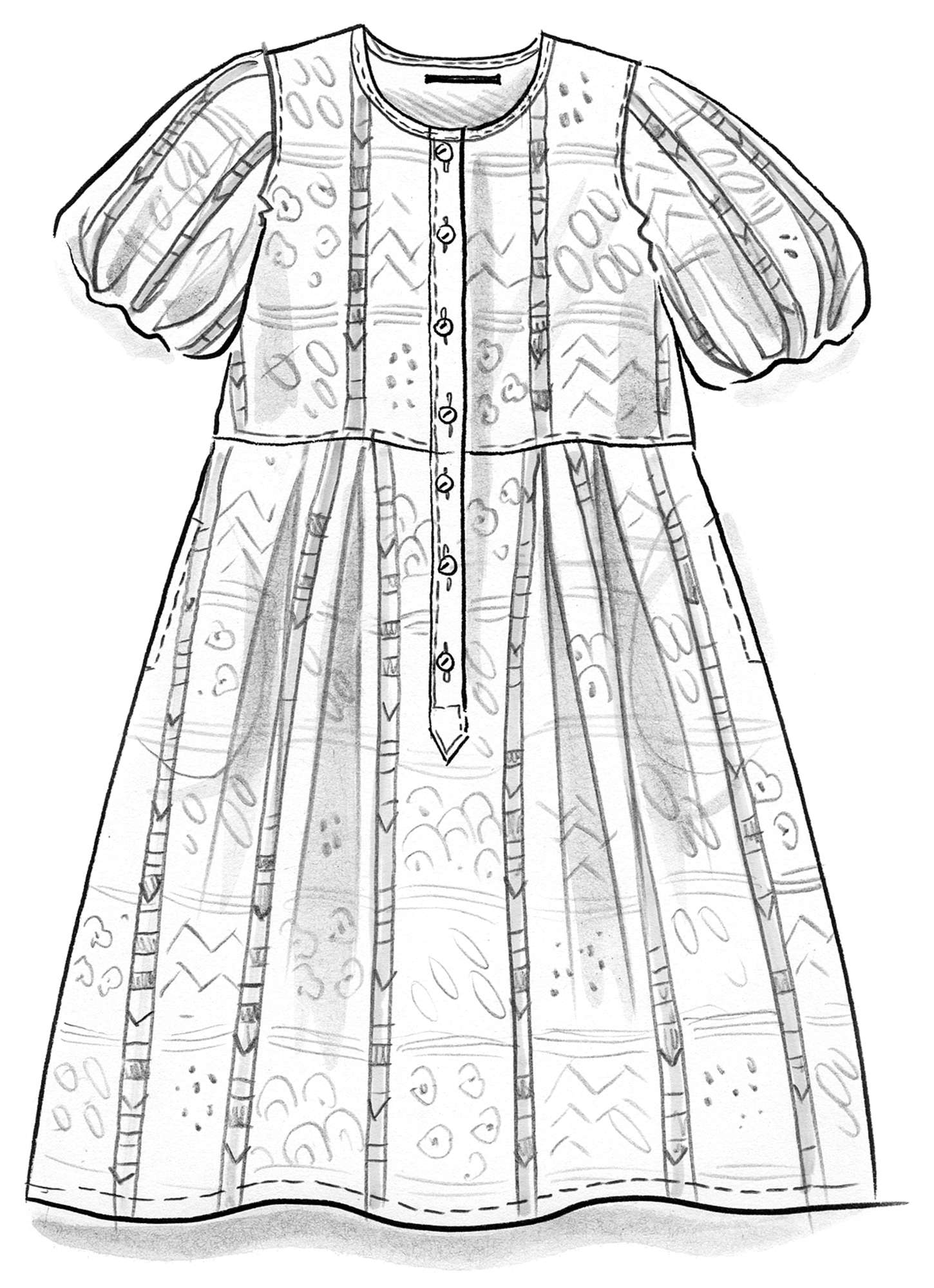 Kleid „Horisont“ aus Öko-Baumwolle