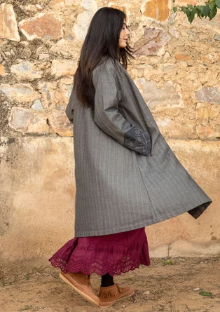 Manteau "Woodland" en coton biologique/lin - taupe