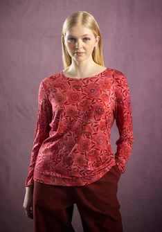 Gemustertes Shirt „Ada“ aus Lyocell/Elasthan - ziegel