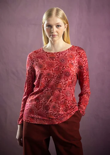 Gemustertes Shirt „Ada“ aus Lyocell/Elasthan - ziegel