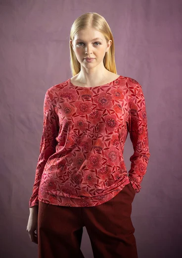 Gemustertes Shirt „Ada“ aus Lyocell/Elasthan - ziegel