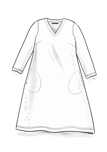 Robe en velours uni de coton biologique/polyester recyclé - rouge agate