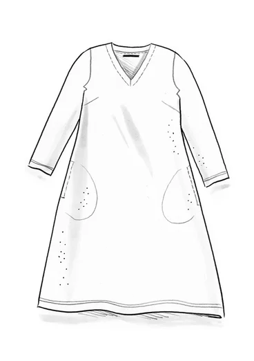 Robe en velours uni de coton biologique/polyester recyclé - rouge agate