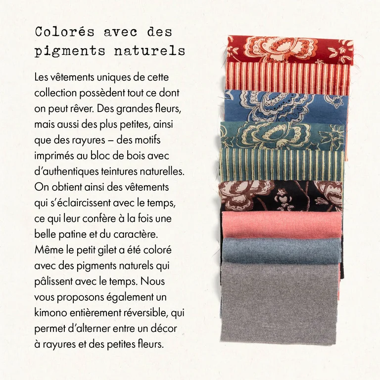 Fabric snippets of various colours from Gudrun Sjödén. 