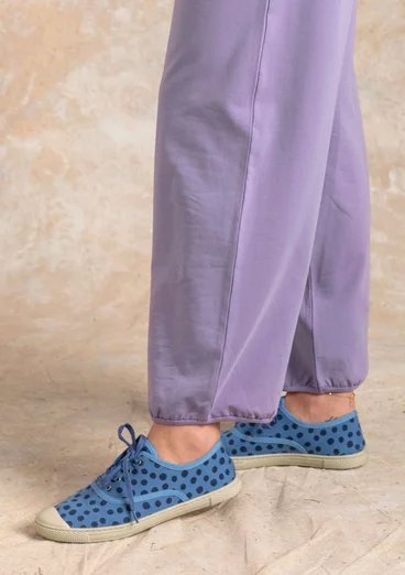 “Cordelia” fabric sneakers - flax blue/patterned
