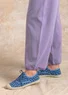 “Cordelia” fabric sneakers (flax blue/patterned 36)