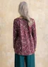 Gemustertes Shirt „Timmer“ aus Bio-Baumwolle/Modal (aubergine L)
