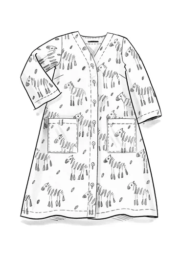 Robe "Zebra" en coton biologique - rouille