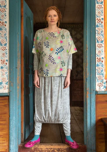 Bluse „Transparens“ aus Öko-Baumwolle/Seide - hellwarmgrau
