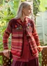 Gilet "Louise" en laine mélangée (aubergine M)