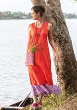 “Shikara” organic cotton/modal jersey-fabric dress - bright red