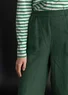 “Asta” woven pants in linen (dark green XS)