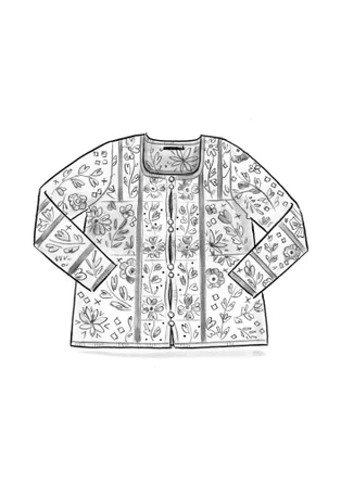 Cardigan "Jurta" i uld/lyocell - lys sand
