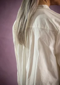 Bluse „Love“ aus Bio-Baumwolle - vanille