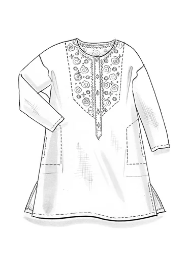 "Mirror" woven organic cotton tunic -