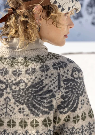 “Luna” lambswool blend sweater - light sand