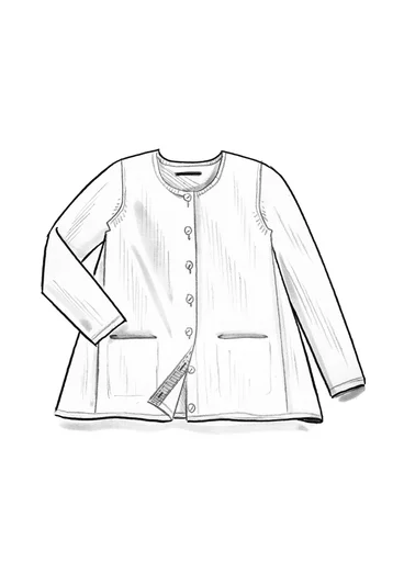 “Sylvi” striped and solid-colour organic cotton/wool cardigan - Pacific blue