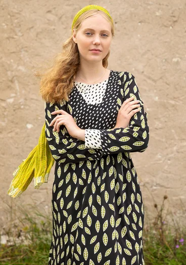 “Åland” jersey dress in organic cotton/modal - black