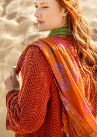 “Rose” recycled cotton sweater - henna