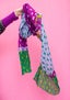 “Hilda” shawl in organic cotton petunia thumbnail