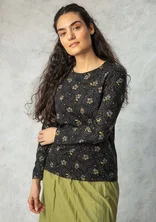 “Amandine” organic cotton/modal top - black