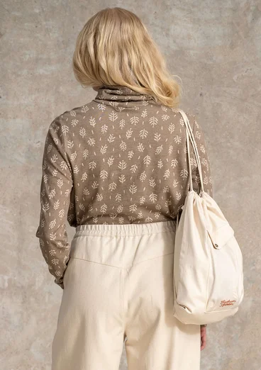 Jersey-Rollkragenshirt „Taiga“ aus Bio-Baumwolle/Leinen - taupe