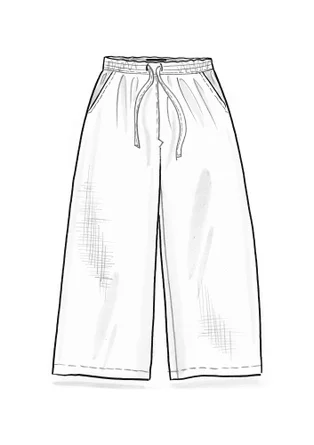 Hose aus Leinengewebe - tiefblau