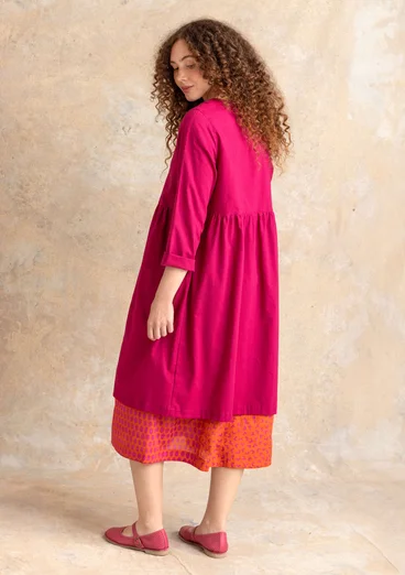 “Vendela” woven organic cotton dress - cyklamen